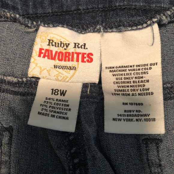 Ruby Rd pull on Capri jeans - Picture 5 of 5